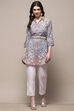 Blue Rayon Straight Kurti image number 0