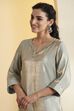 Sky Blue Viscose Rayon Straight Kurta Pants Set image number 1