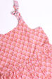 Peach Cotton Flared Printed Dress image number 1