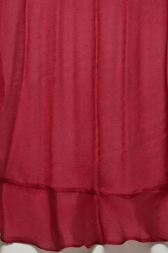 Berry Nylon Layered Solid Kurta Suit Set image number 2