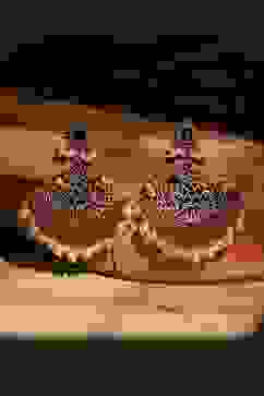 Oxid Gold Brass Chaandbali image number 0