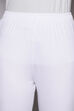 White Cotton Blend Solid Churidar image number 5