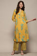 Mustard Rayon Straight Kurta Set image number 0
