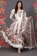 Rohit Bal Ivory Cotton Silk Anarkali Printed Suit Set