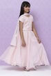 Pastel Pink Poly Cotton Girls Lehenga Set image number 6