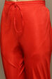 Red Viscose Straight Kurta Churidar Suit Set image number 2
