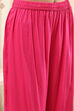Fuchsia Cotton Silk Straight Suit Set image number 2