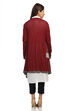 Maroon Cotton Front Open Printed Shrug image number 4