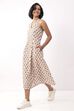 Ivory Cotton Printed A Line Dress image number 2