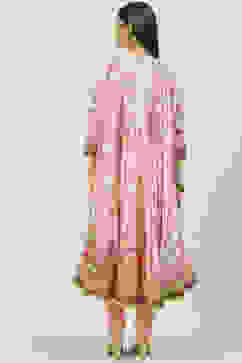 Pink Straight Kurta Churidar Suit Set image number 4