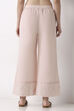 Light Pink Cotton Flared Palazzos image number 5