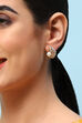 Gold & White Brass Earrings image number 1