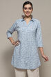 Sky Blue Rayon Straight Kurta image number 5