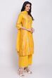 Ochre Flared Kurta Palazzo Suit Set image number 3