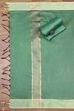 Pink Cotton Printed Embroidered Unstitched Suit Set image number 3