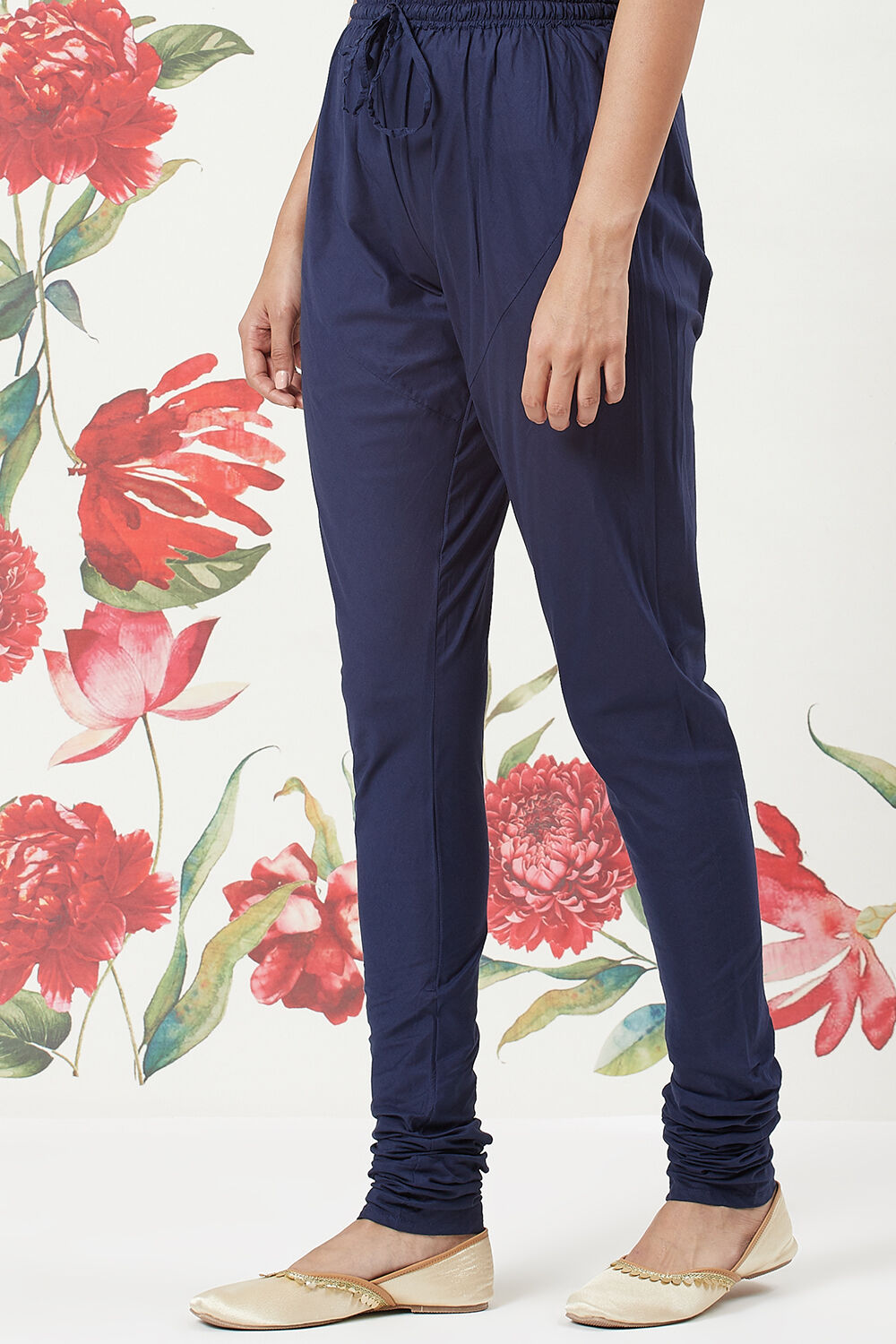 Rohit Bal Red Chanderi Silk Anarkali Solid Suit Set image number 3