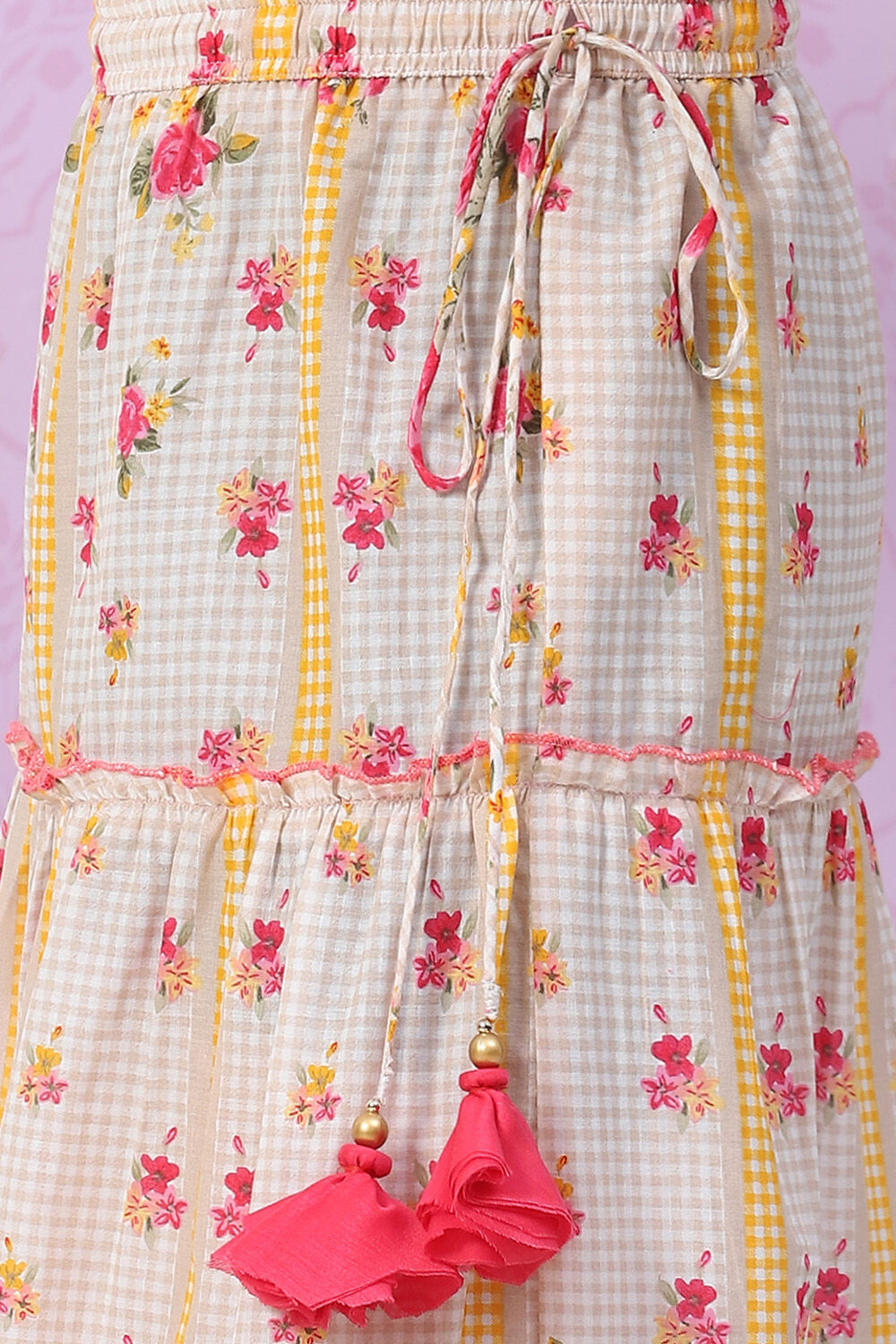 Coral Art Silk Lehenga Set image number 2