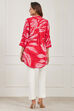 Red Viscose Rayon A Line Kurta image number 3