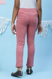 Onion Pink Straight Poly Span Girls Bottom Wear image number 5
