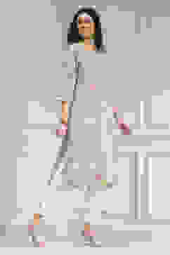 Light Green Cotton Blend Printed Straight Kurta image number 4