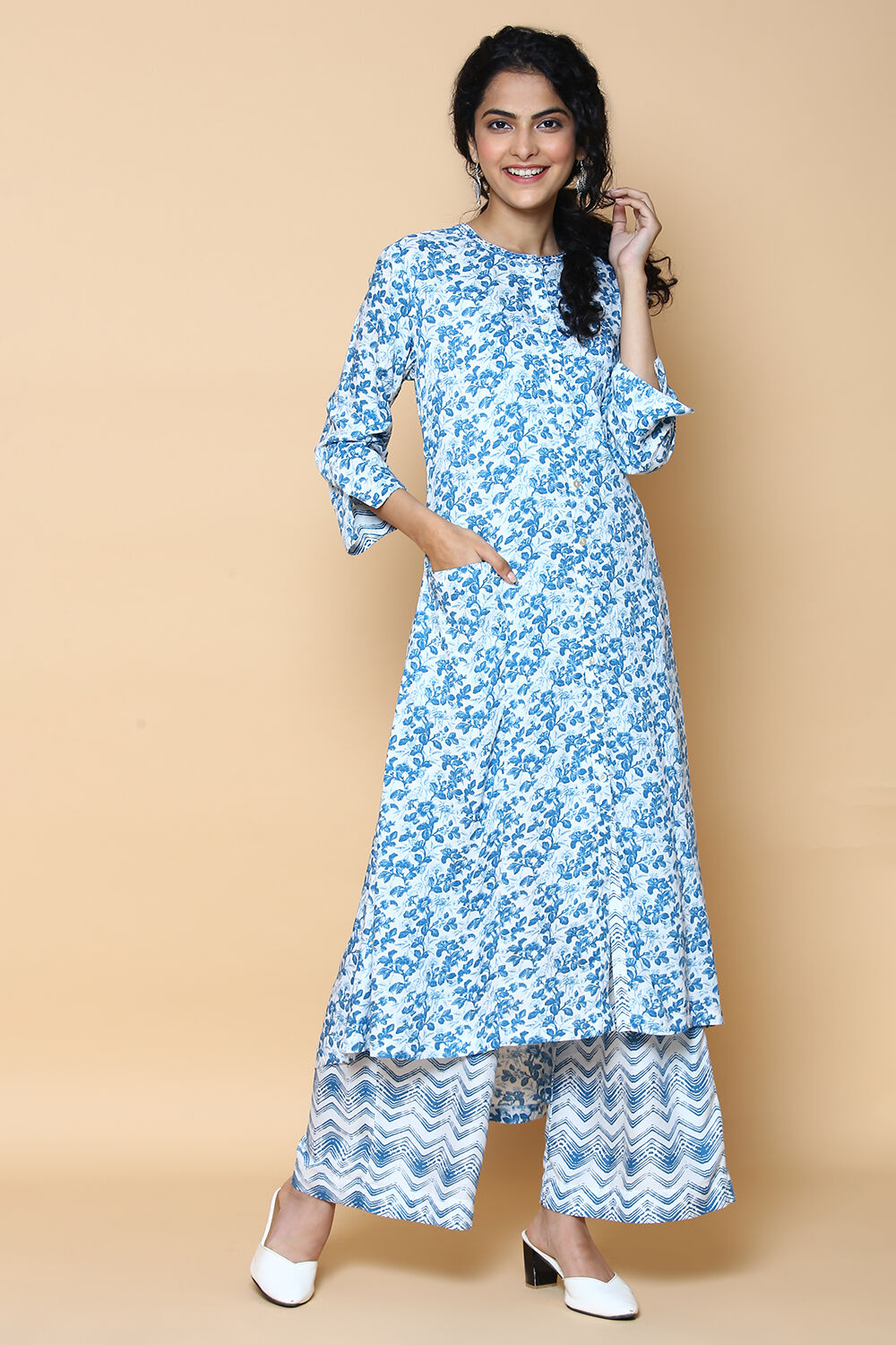 Magenta Rayon Straight Kurta Pants Set image number 0