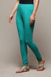 Camel Cotton Blend Solid Churidar image number 2