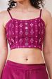 Maroon Poly Chinnon Regular Lehenga Set image number 1