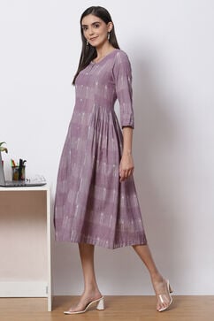 Lilac Dust Cotton A Line Dress image number 2