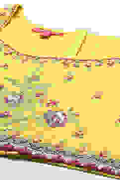 Yellow & Purple Polyester Suit Set image number 1