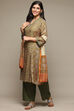 Green Modal A-Line Kurta Palazzo Suit Set image number 0