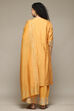 Ochre Cotton Blend A-Line Kurta Palazzo Suit Set image number 4