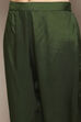 Green Viscose Yarndyed Kurta Regular Pants Suit Set image number 2