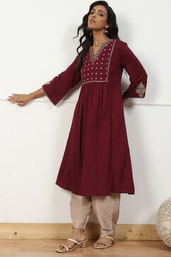 Beige Polyester Palazzo Pants image number 0