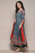 Red Cambric Kalidar Printed Kurta Palazzo Suit Set image number 4