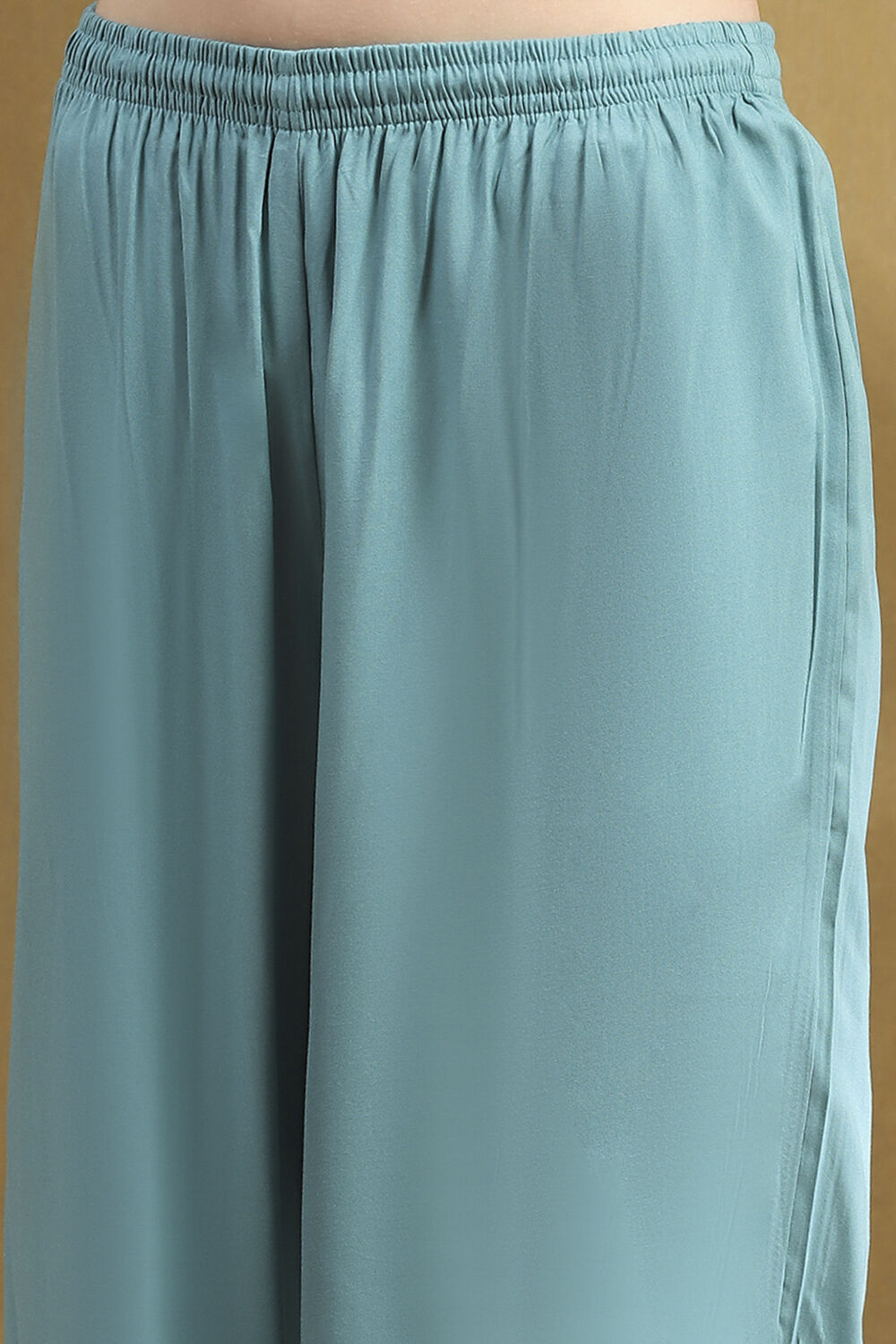 Turquoise Embroidered Festive Kalidar Suit Set image number 2