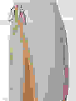 Beige Solid Mid-Rise Straight Palazzo image number 1