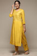 Fuschia Rayon Straight Kurta Pant Suit Set image number 3
