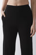 Blue Viscose Blend Wide Leg Pants image number 1