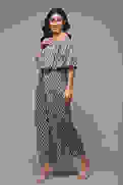 Navy LIVA Printed Jumpsuit image number 3