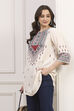 Ecru LIVA Straight Printed Kurti
