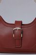 Maroon PU Shoulder Bag image number 6