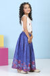 Blue Cotton Printed Straight Suit Set image number 4