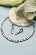 White Brass Necklace Set image number 0