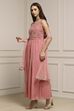 Black Polyester Flared Solid Dress image number 2