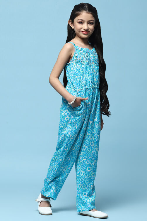 Aqua Rayon Straight Jumpsuit image number 4