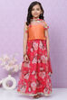 Pink Art Silk Flared Lehenga Set image number 0