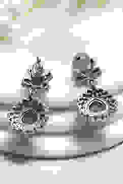 Pink Green Brass Drop & Danglers image number 2