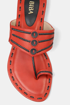 Maroon Formal Kolhapur Slipper image number 1