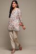 Black Cotton Blend Narrow Pant image number 0