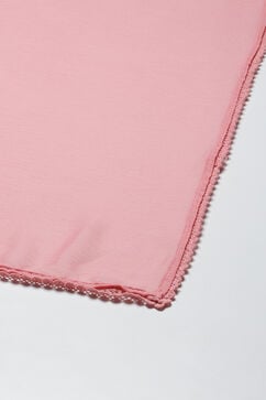 Pink Rayon A-Line Kurta Slim Pant Suit Set image number 4